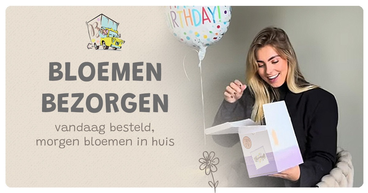 Bloemen ontvangst op bezorgdag
