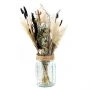 Droogboeket Black & White in vaas 