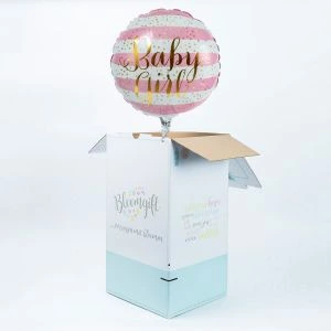 Folieballon Baby Girl uit BloomGift verpakking