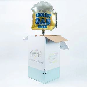 Bierpul folieballon Coolest Dad Ever uit verpakking