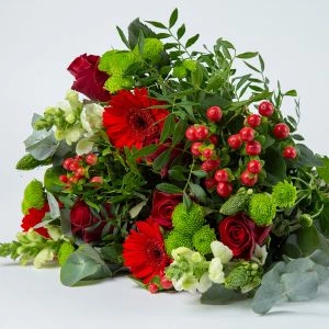 Valentijnsboeket liggend