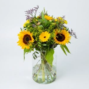 Boeket Yellow Bird in een vaas