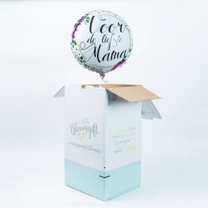Folieballon Voor de liefste Mama gevuld met helium