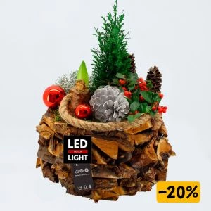 Gaultheria kerststuk afgeprijsd