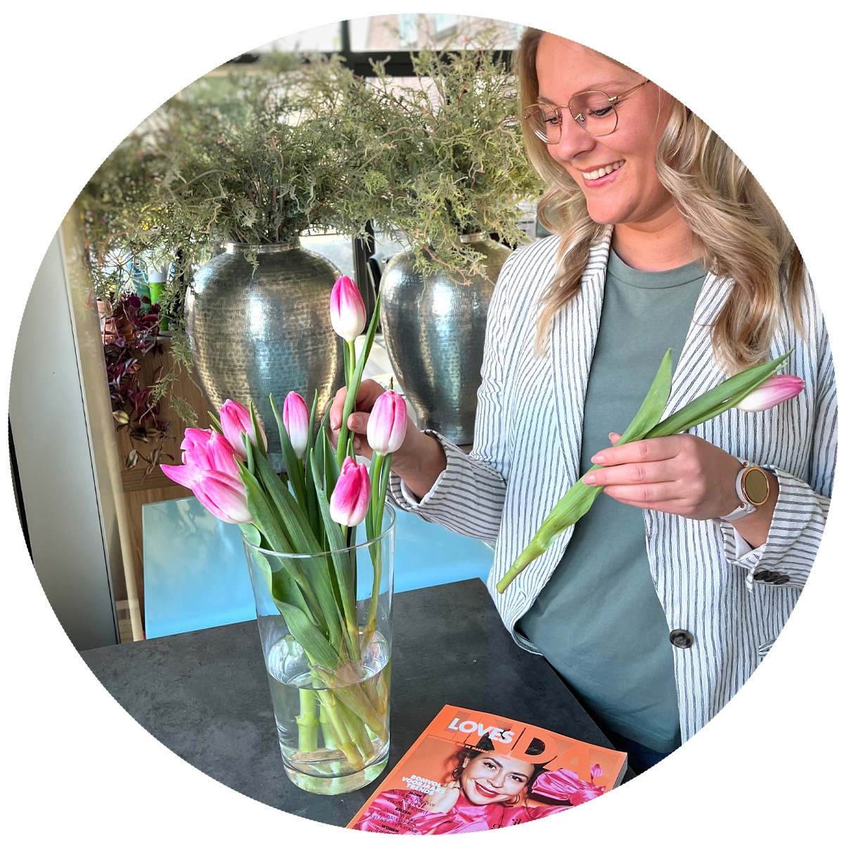 Tulpen in vaas schikken